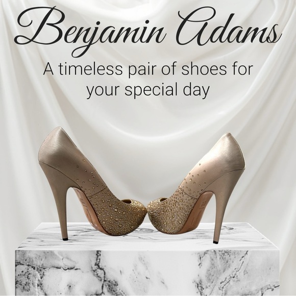 Benjamin Adams London Platform Bridal Heels Pump -Size 7.5 or 38 - Picture 2 of 14